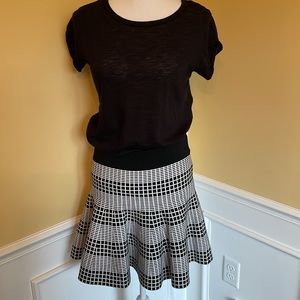 Forever 21 Black & White Checked Ruffled Skirt
